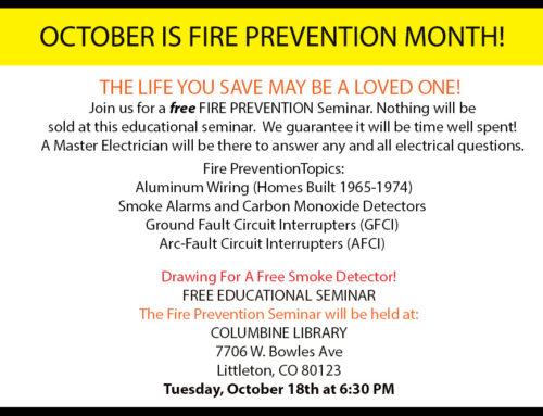 Fire Prevention Electrical Safety Seminar, Columbine Library, October 18, 2016