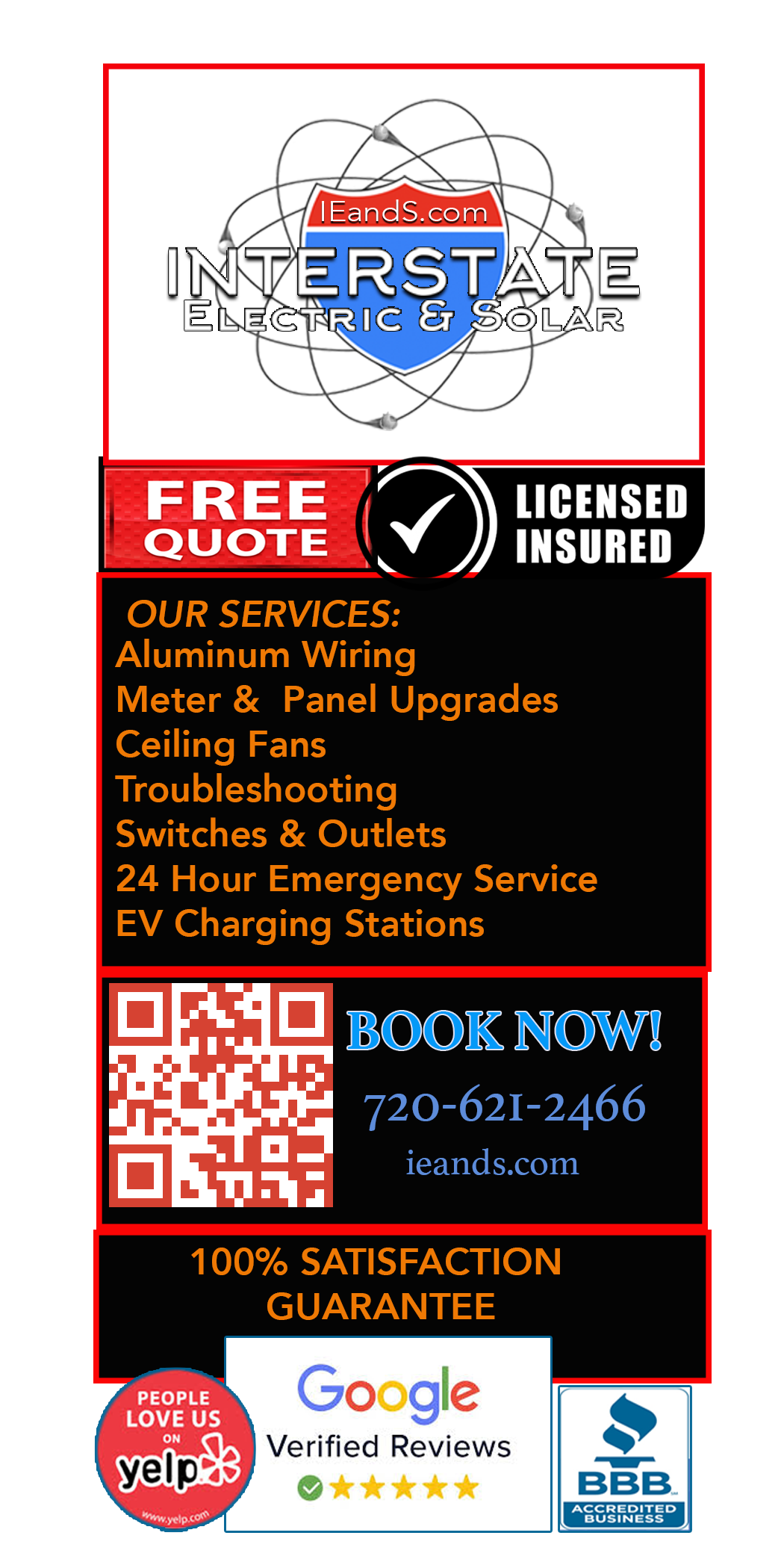 Interstae electric and solar - electrical services and book now